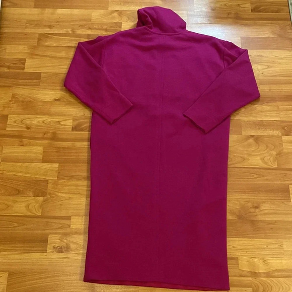 Vintage Saint Laurent Magenta Wool Double Lined Dress - Picture 4 of 5